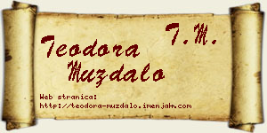 Teodora Muždalo vizit kartica